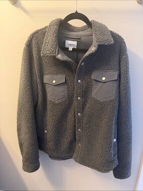 Goodfellow & Co Men’s Gray Sherpa Shirt Jacket